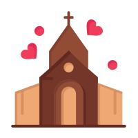 Wedding church icon